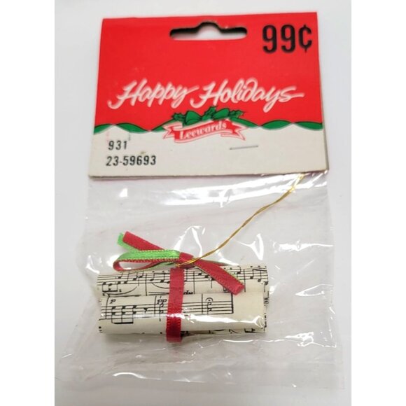 Lot of 4 VTG Leewards Happy Holidays Music Ornaments Westrim Crafts Connectors - Picture 4 of 7